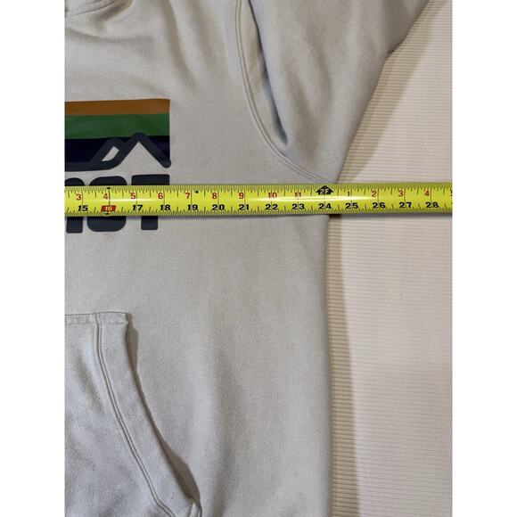 Marmot Mountain Works Hoodie XL Tan Pullover Sweatshirt Logo Graphic Outdoor - Picture 9 of 9